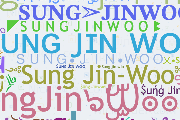 Nicknames for SungJinWoo: 螿Sᴜɴɢ•Jɪɴᴡᴏᴏ࿐, ꧁༺Sung Jin