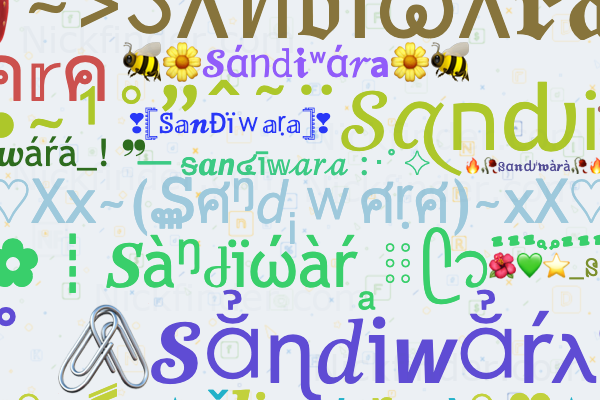 Apodos y nombres elegantes para Sandiwara - Nickfinder.com
