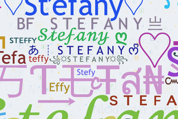 Apodos para Stefany: ꧁☼S T E F A N Y☼꧂, 𝒮𝓉𝑒𝒻𝒶𝓃𝓎 ღ, ♡丂Ƭ͢モⷭⷭŦส₦ㄚ♡, Stefy ...