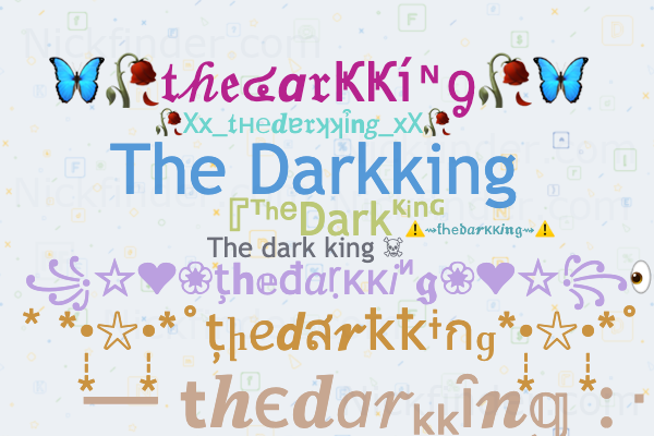 Nicknames for Darkblade: ☬☆꧁࿇Ðɑʀҟɮʟǟɖɛ࿇꧂☆☬, ĐᴀʀᴋㅤƁʟᴀᴅᴇ