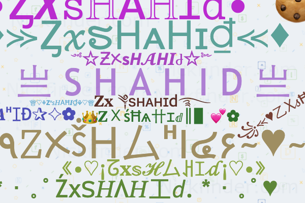 ♥ Nicknames for ZXsHAHId: 𝐙𝐱 ༆ꜱʜᴀʜɪd࿐, ZX shahid 1M, Zx